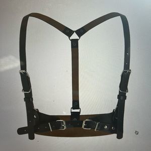 Cider Steampunk Veggie Leather Adjustable Buckle Harness Belt O/S NWT